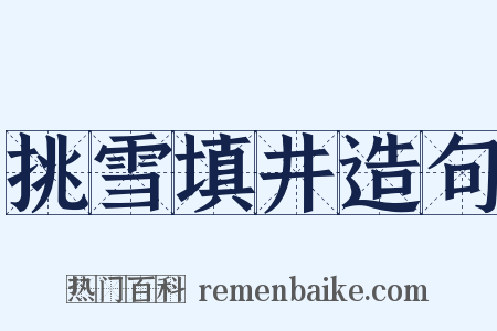 挑雪填井造句是什么意思的图片